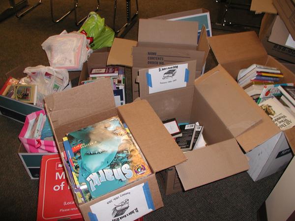 NHS Book Drive lightens load at St Judes (update)