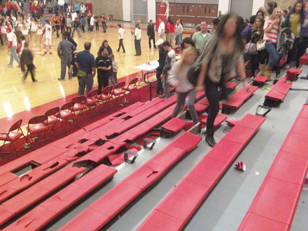 Repair cost determined for bleacher incidents