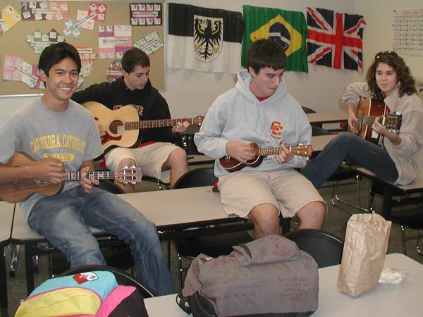 Guitar and Ukulele Club combine for music appreciation