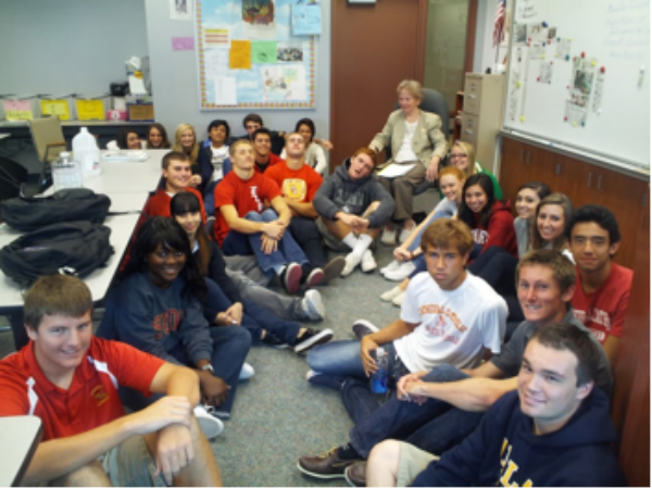 Ms. Kiely continues Circle Time tradition in Religion class