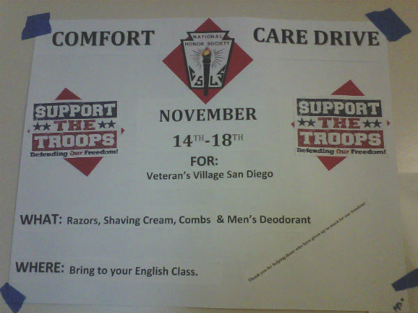 NHS collects for veterans Comfort & Care Drive