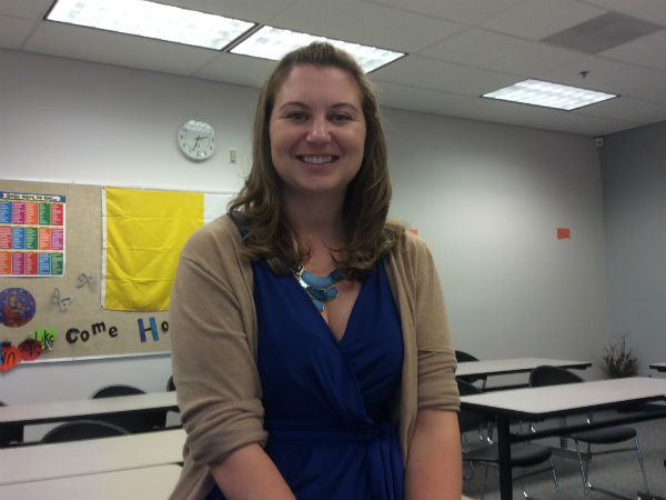 New religion teacher Ms. Gustafson is ready for a fun school year