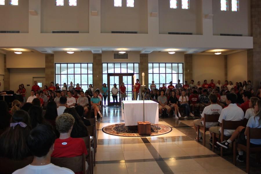 CCHS students pack St. Therese Chapel to remember Zolina and Sept. 11 victims