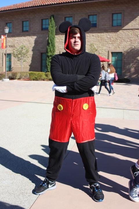 Junior Matthew Bailey in Mickey Mouse costume for Disney Day. 
