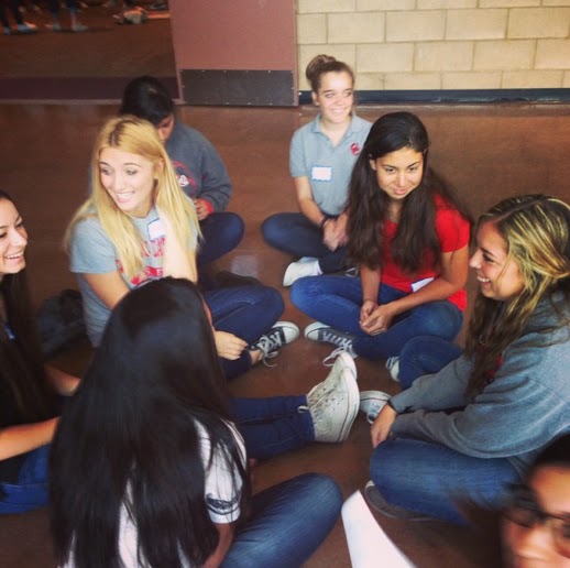 Sophomores gather in small groups to develop their spirituality at retreats.