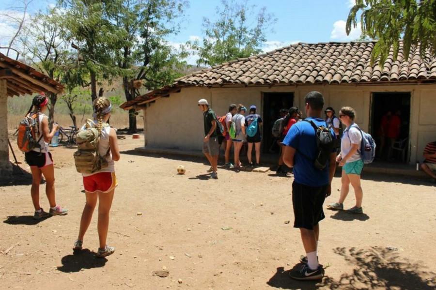 Last years Nicaragua trip students pick up a game of soccer with the Nicaraguan children.