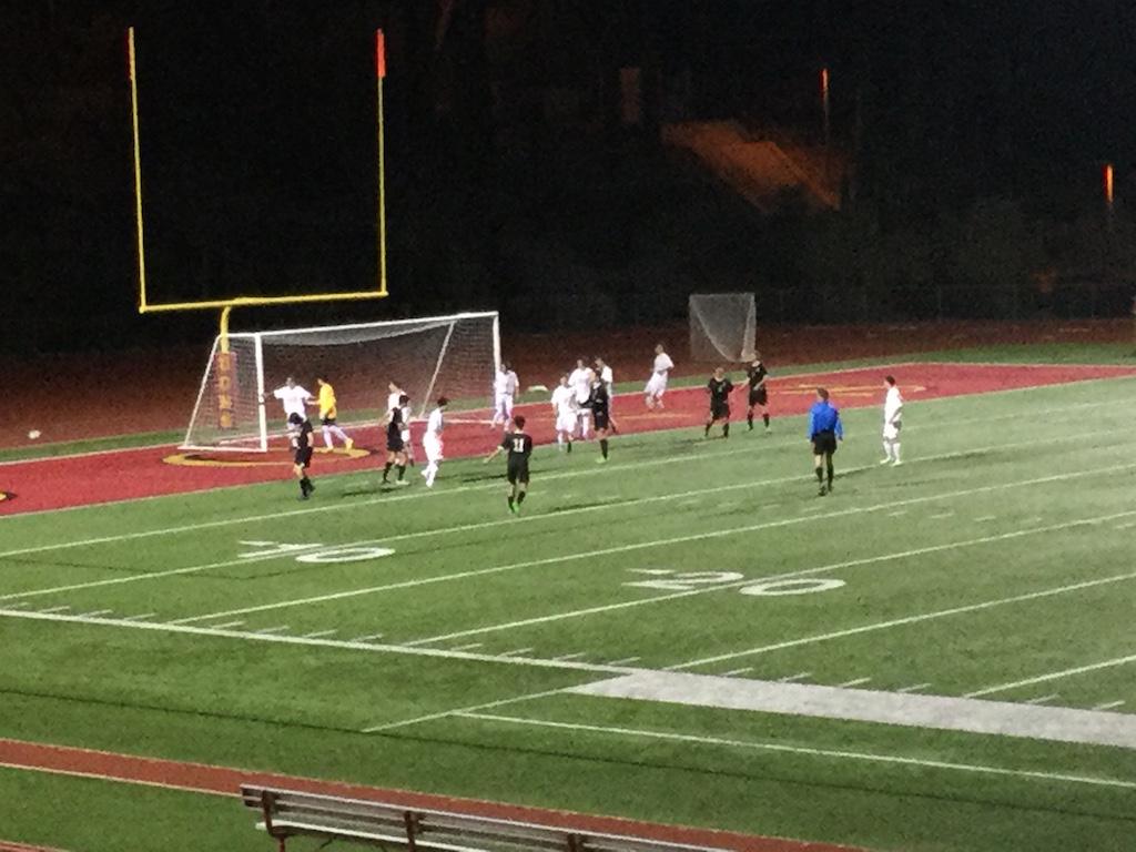 The Cathedral Catholic High School boys soccer team scores its first goal of the night during a recent match versus La Jolla.
