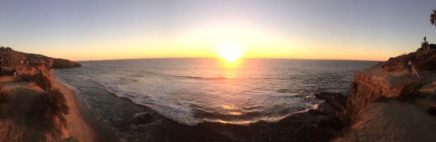 A panoramic view from the peak of Sunset Cliffs on Tuesday.