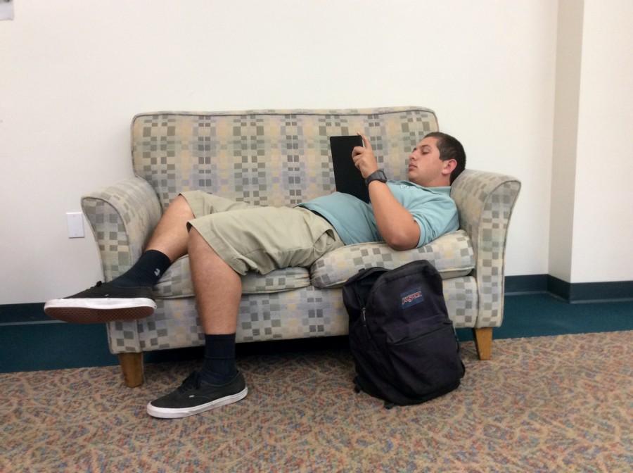 Nicholas Turk 16 falls victim to Senioritis in his seventh period study hall class where he is found napping on camera.