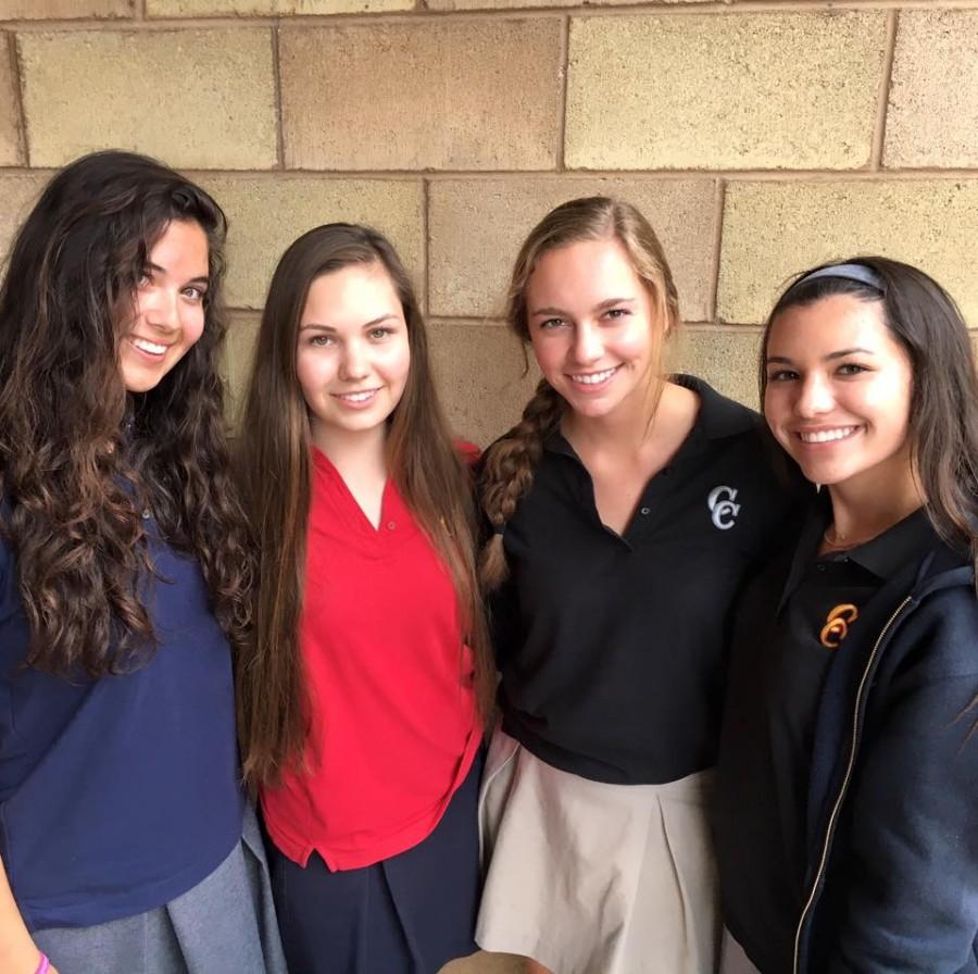 President Kate Garofalo, VP Kate Petosa, Treasurer Cameron Bernard and Secretary Jaclyn Wachs have been elected to serve as the ASB Executive Officers for the 2016-2017 school year. Each has served on ASB before and will focus their efforts of helping incoming class officers and commissioners plan social events for the Cathedral Catholic High School student body.