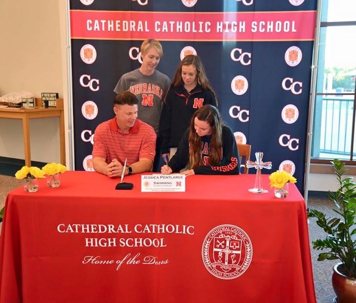 A soon-to-be Nebraska Cornhusker, CCHS student-athlete Jessica Pentlarge 17 signs to a future of higher education at the respected Big 12 university. Go Big Red.