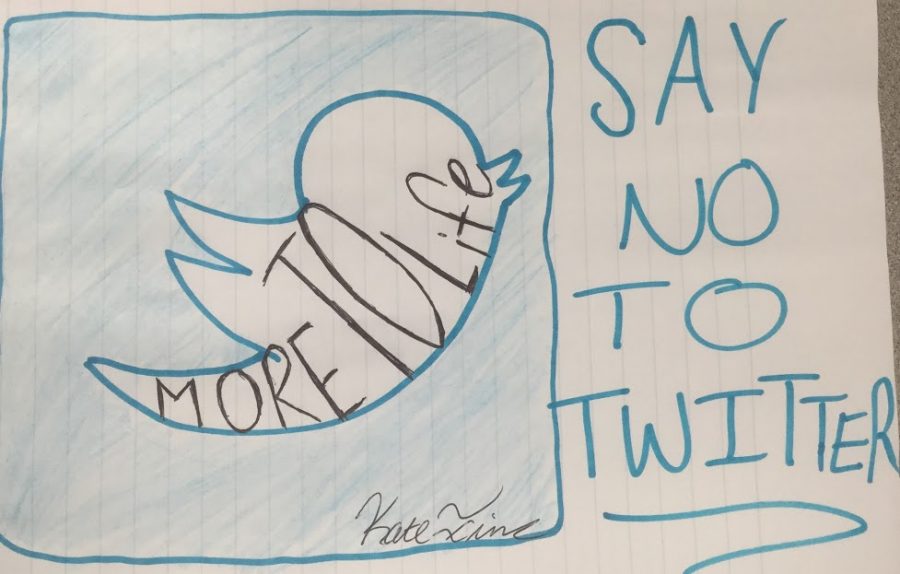 CCHS student Kate Ina ‘17 sketched her stance on social media, but more specifically regarding her recent break up with Twitter.
