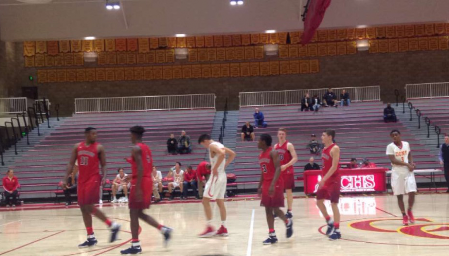 The CCHS boys basketball team played its first home game on Saturday against Coronado High School in Las Vegas.
