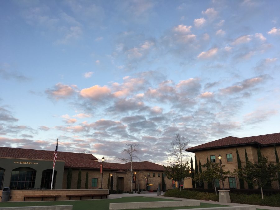 As another week comes to a close at CCHS, the campus quiets down Friday afternoon with swirling skies.