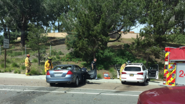 CCHS student Charlotte Considine’s Audi Q5 was totaled by the driver of this Honda Accord. With three high schools located on Del Mar Heights Rd., driving safety is a major concern.