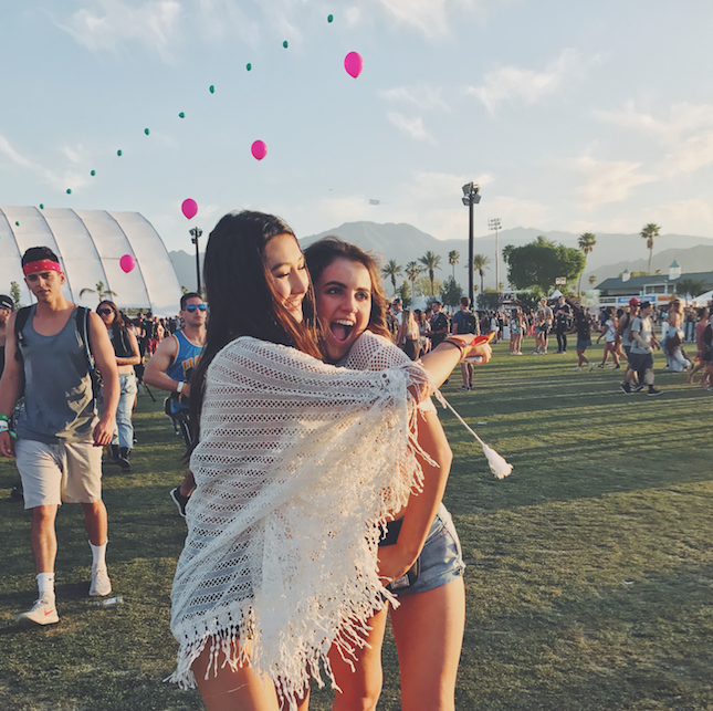 Dancing around Indio California, El Cid Social Media Manager Claire Coll 18 and friend Vanessa Lee 18 enjoy the music and artwork showcased at the Coachella Festival.
