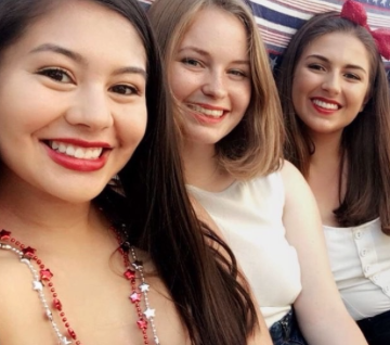 CCHS alumnae (from left to right) Ms. Julia Way, Ms. Melissa Vorndran, and Ms. Arcelita Martin celebrate Independence Day as they pose for a photo last year in San Diego. The girls met at CCHS and wrote together for the CCHS newspaper El Cid, where their friendship grew into the unbreakable bond they share today, continuing to be the happy friends they were in high school even though now attend three different colleges spread across the country.

