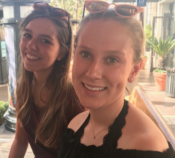 CCHS student Clare Hannon ‘20 and Argentinean exchange student Agus Lovato, who are pictured sightseeing at Museum Row in Los Angeles, California, have developed a strong friendship as a result of the schools student exchange program.

