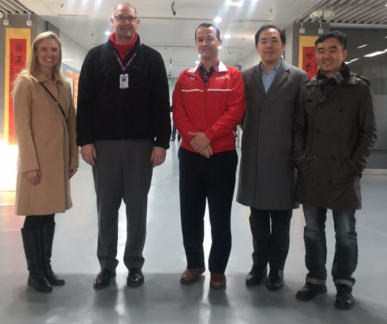 CCHS Admissions Director Elizabeth Tysor (far left) and Principal Kevin Calkins (third from left) join their Chinese hosts in a moment of camaraderie. CCHS is establishing closer ties with China in an effort to open educational opportunities and perhaps even a campus on mainland China.