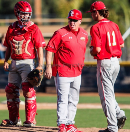 CCHS baseball head coach Gary Remiker (center) has the Dons firing on all cylinders heading into the postseason. The Dons recently captured another Western League title.