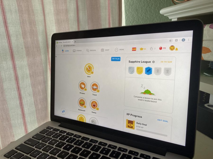Duolingo+is+an+American+platform+that+includes+a+language-learning+website+and+mobile+app%2C+as+well+as+a+digital+language-proficiency+assessment+exam.+The+app+and+the+website+are+accessible+without+charge%2C+although+Duolingo+also+offers+a+premium+service+for+a+fee.+Duolingo+is+a+great+academic+way+to+spend+time+well+stuck+indoors.