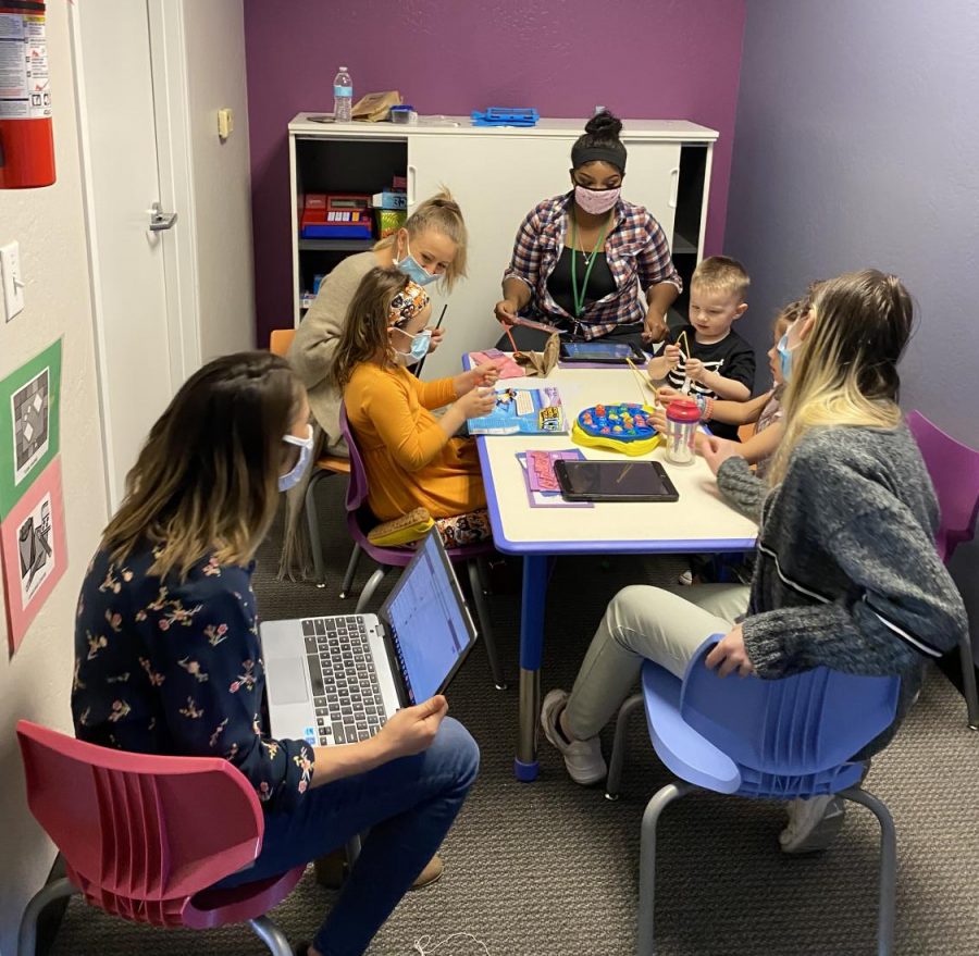 The Aces team is working with their younger community. The behavioral technicians’ goal is to foster a sense of community and independence in the children.