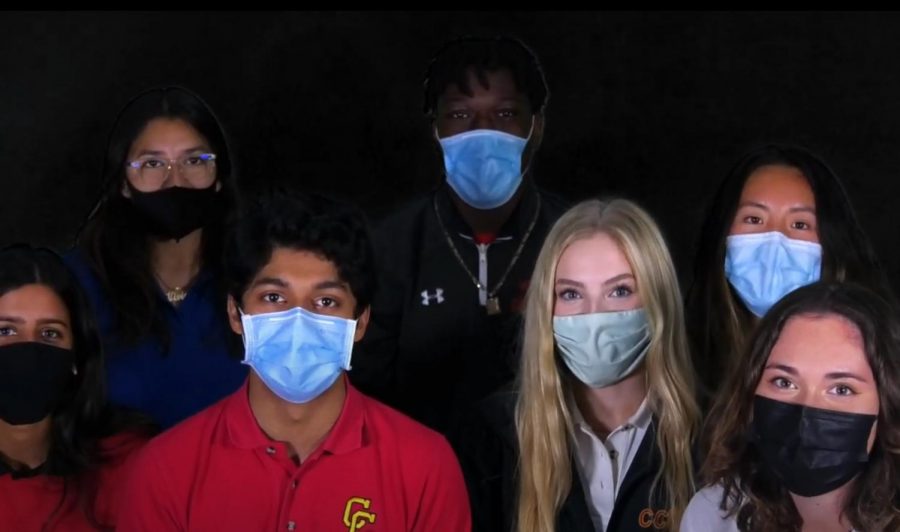 The RAFT student group from the 2020-2021 school year created a video focusing on being an upstander, not a bystander. This video was shown to the entire student body as a means of encouraging one another to celebrate our differences. Pictured from left to right are Mohar Apte, Viviana Morales, Ryan Oliveira, Malachi Williams, Ava Thuresson, Zoe Lee Greenblatt.