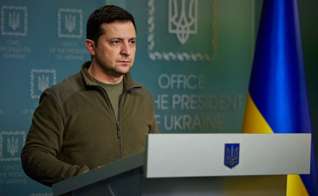 President Zelensky makes an address following Russia’s invasion of Ukraine. During the address, he vowed to stay in Ukraine with his people. 