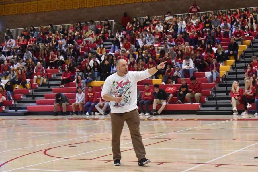 Kevin Hines, suicide awareness activist, speaks on the importance of mental health and understanding the effects of suicide. Throughout the week, CCHS students focused on reminding one another that they are loved by all. 