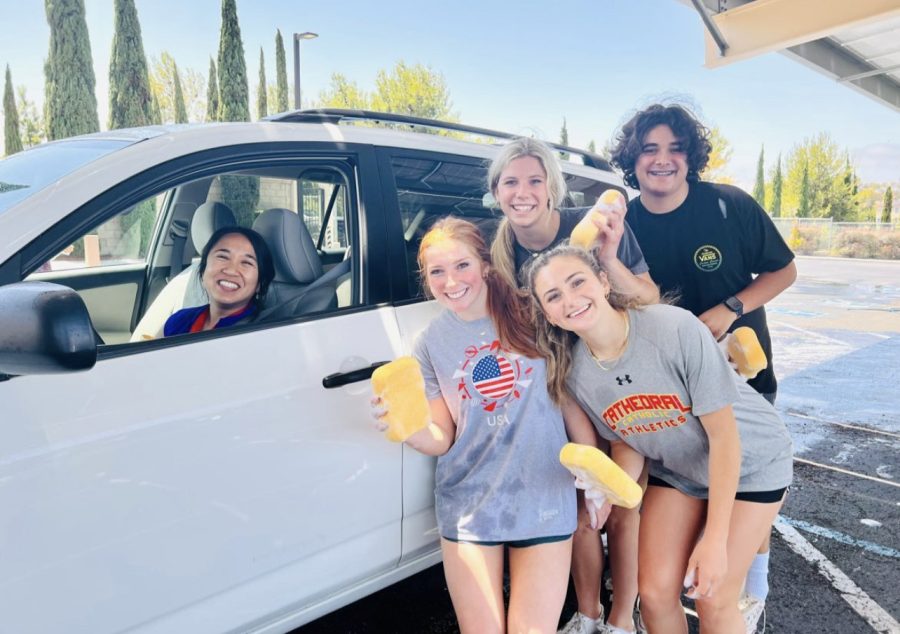 The ASB team organized a drive through car wash for teachers. It was just one of the acts of gratitude organized by the class. 