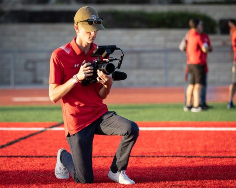 Preston Palmo, in action, taking videos of our Dons Football team. Preston believes, “If you have a passion, go out and explore that passion to the fullest potential. Just remember, it’s okay to take breaks as long as you don’t ignore the love you have for your passion.”