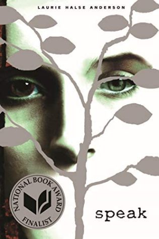The cover of Laurie Halse Anderson’s book “Speak”. The main character’s growth throughout the novel is paralleled with her artistic improvement in her art class.