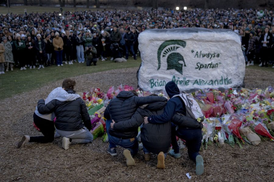 Students, friends, and family mourning after the devastating Michigan State University shooting. Ever since Columbine shooting in 1999 over 338,000 have experienced gun violence at school.