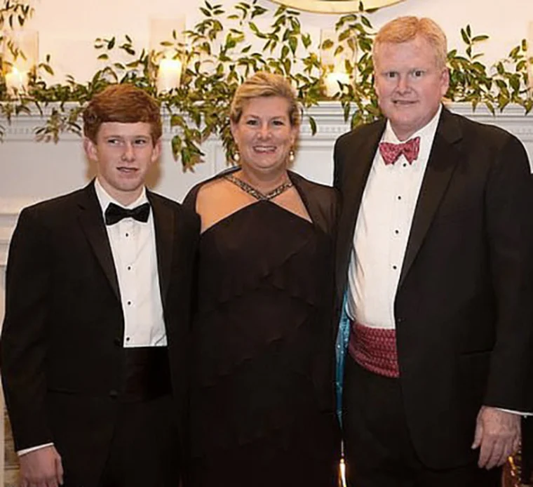 Alex Murdaugh (right) pictured with his wife Maggie and son Paul. The Murdaughs were once a highly esteemed and extremely influential family in North Carolina, however, the legacy has since been tarnished by Alex’s crimes.