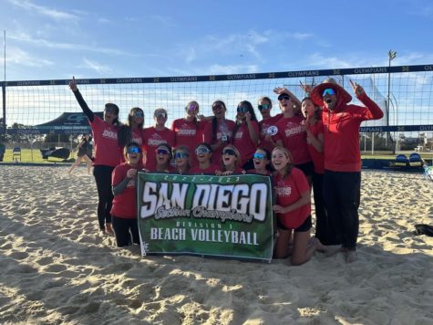 Girls Varsity Beach Volleyball after beating Torrey Pines to win the championship!