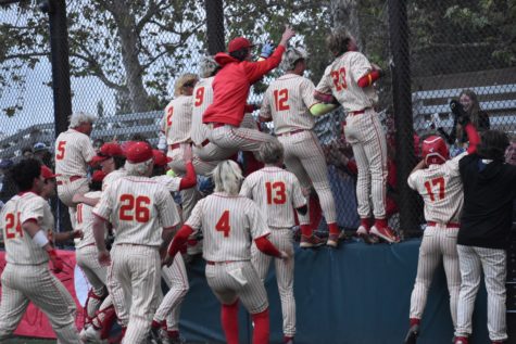 The Dons fought hard to take home their 25th Western League Championship Title. The baseball players celebrate their comeback against Saint Augustine High School to win 4-3, as pictured above.