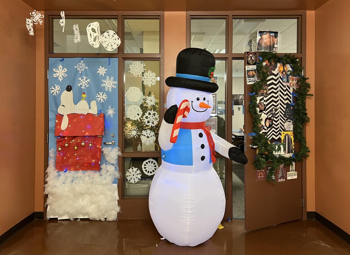 Ms. Martinez’s “Christmas Snoopy” and Mr. Weston’s “Die Hard” doors are decked out in holiday spirit on the second floor of Assisi Hall. Classrooms all across campus feature three dimensional decorations, lights, and festive colors in anticipation for the Christmas Door Decorating Contest.