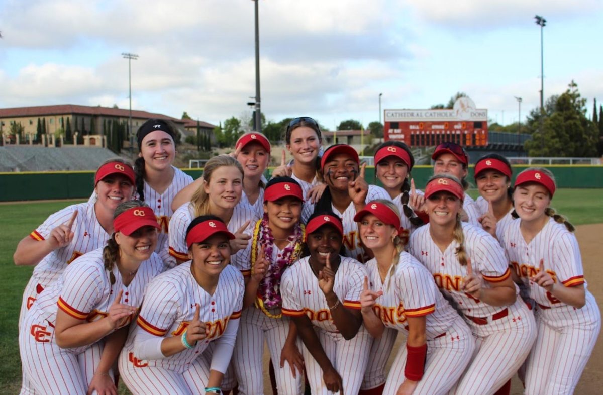 The 2023 softball team cheesing after winning last years Western League.