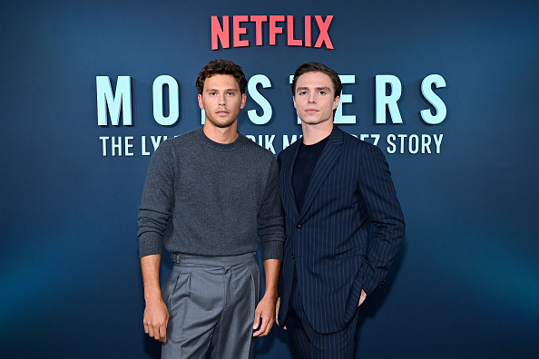 Actors Cooper Koch and Nicholas Alexander Chavez attend a showing of the Monsters: The Lyle and Erik Menendez Story in New York City. 

Photo by Roy Rochlin via Getty Images for Netflix