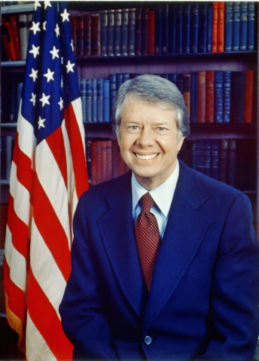 Although he served only one term as president, Jimmy Carter set the precedent for what government leaders can accomplish post-presidency.

Photograph by Karl Schumacher, 1977. From the Presidential File Collection. Library of Congress Prints & Photographs Division.