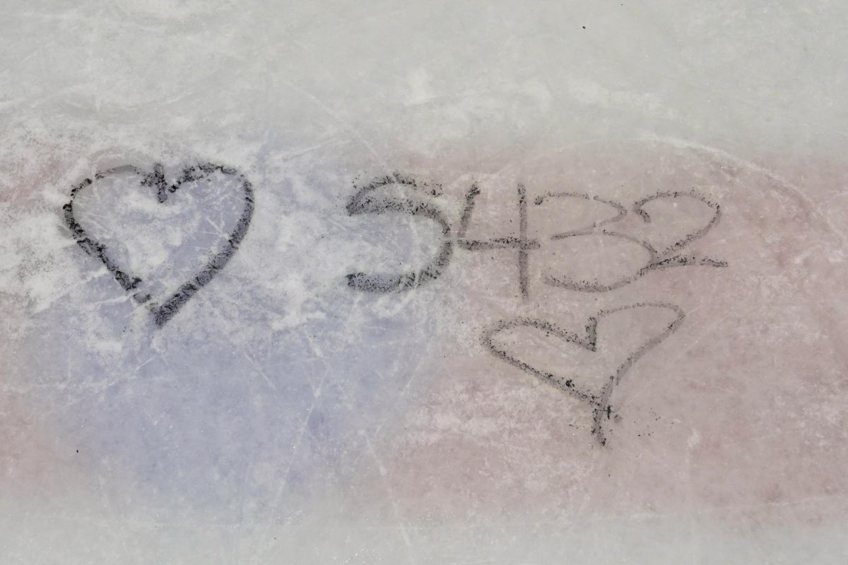 The number "5432" is written on the ice rink, referencing American Eagle flight 5342, at the Wichita Ice Center, where some of the plane crash victims of the flight attended the U.S. Figure Skating High Performance National Development Camp, in Wichita, Kansas, U.S., January 30, 2025. 

Photo Credit to REUTERS/Nick Oxford