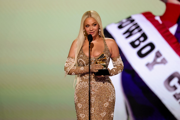 Beyoncé accepts the Best Country Album award for "COWBOY CARTER" onstage during the 67th Annual GRAMMY Awards. Her win for that specific award was one of the major surprises for the night.

Photo by Kevin Winter via Getty Images for The Recording Academy