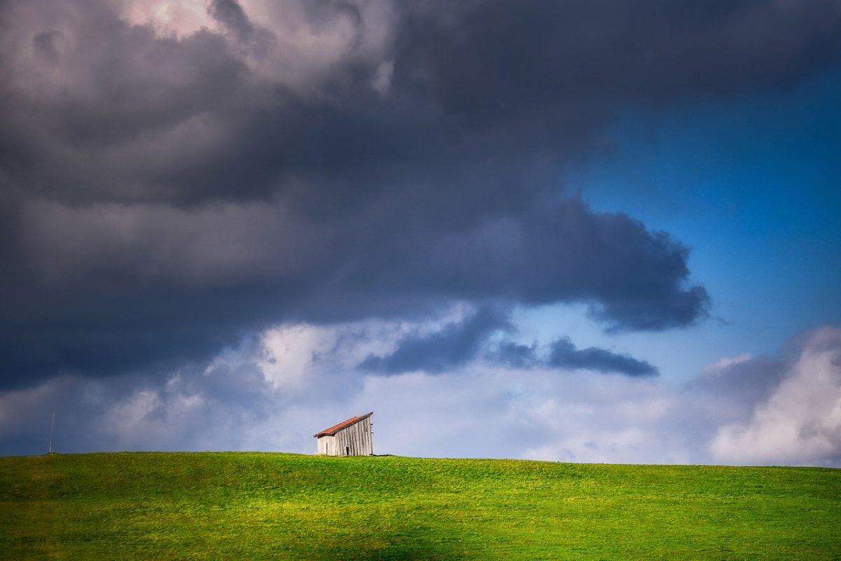 Just as we view this impending storm coming upon a small shack in a meadow, humans need to consider the adverse effects of changing weather patterns on our planet. 

Image by Albrecht Fietz from Pixabay