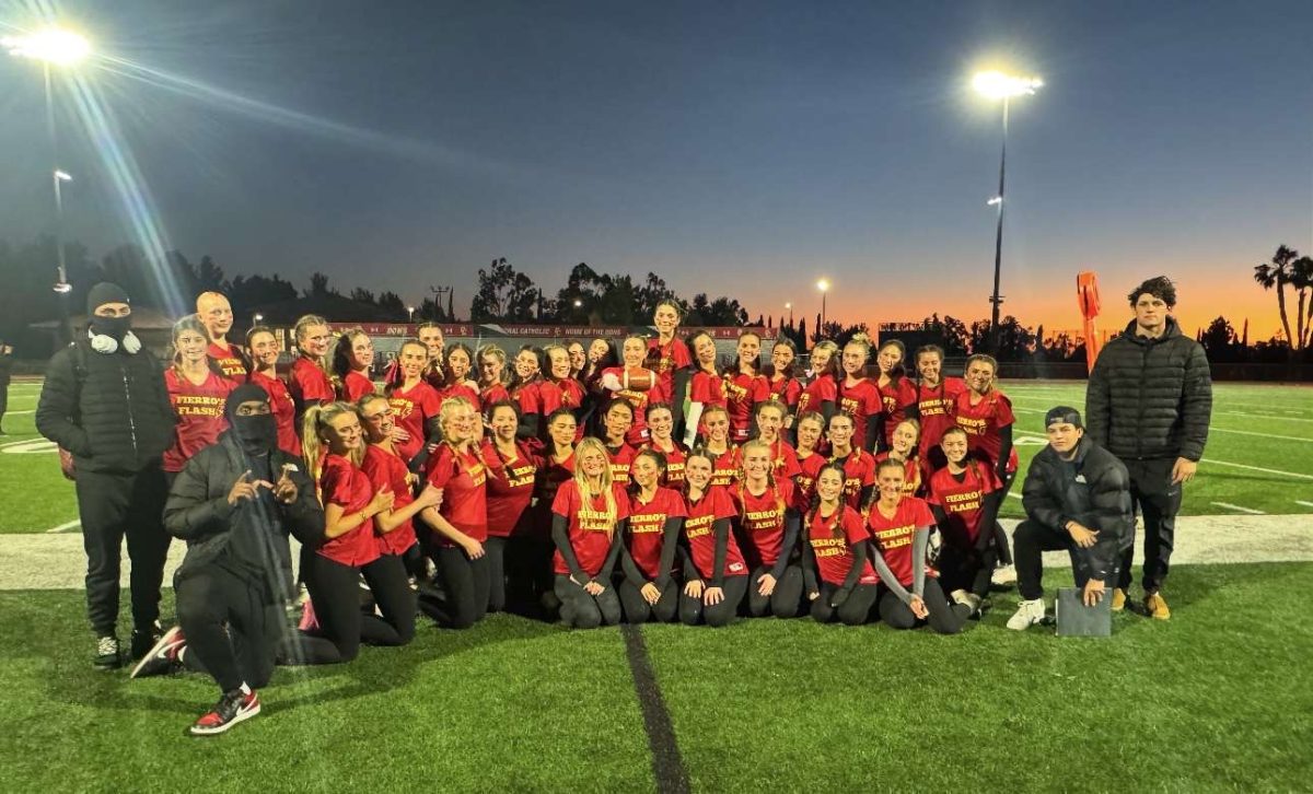 The senior powderpuff team “Fierro's Flash” after their first game win.

Photo Credit to CCHS Powderpuff