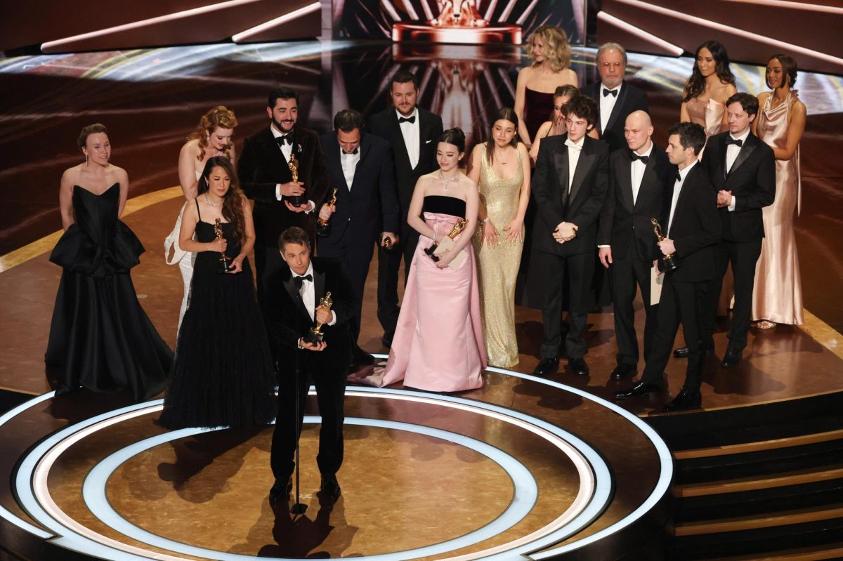 Director Sean Baker, producers Alex Coco and Samantha Quan and cast and crew members win the Oscar for Best Picture for "Anora" during the Oscars show at the 97th Academy Awards in Hollywood, Los Angeles, California, U.S., March 2, 2025. 

Photo from REUTERS/Carlos Barria