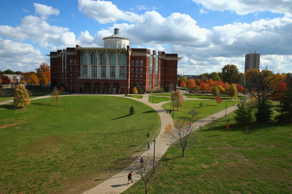 The scenery of the William T. Young Library on the University of Kentucky Campus, where one of the false shooting reports occurred. 