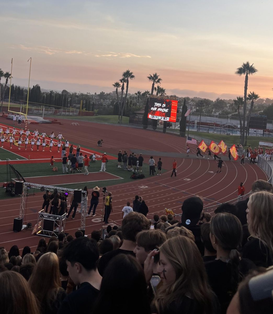 Students joined together for the first football game of the season.