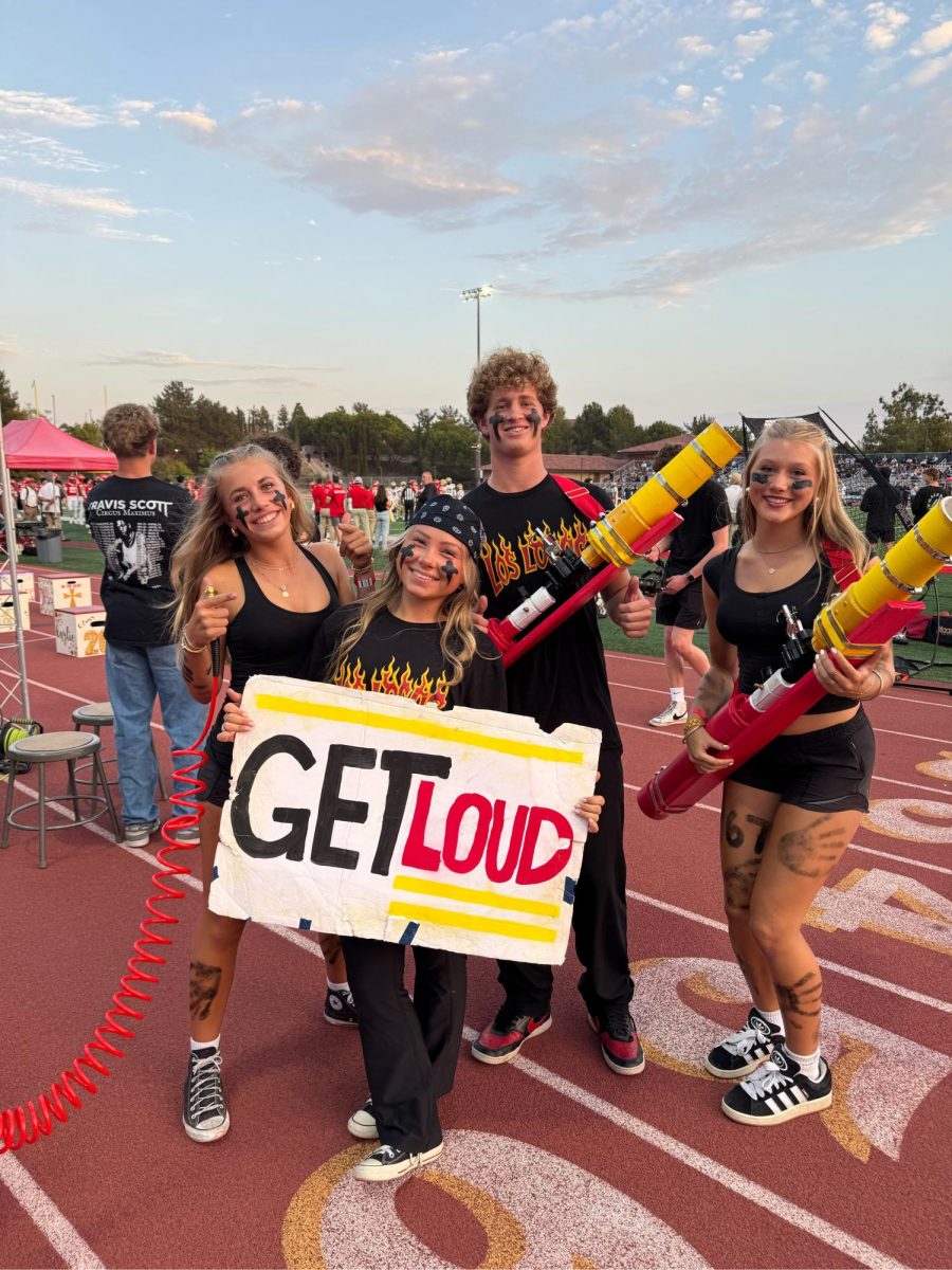 ASB members hype up the student section at the first home game of the 2025 season!