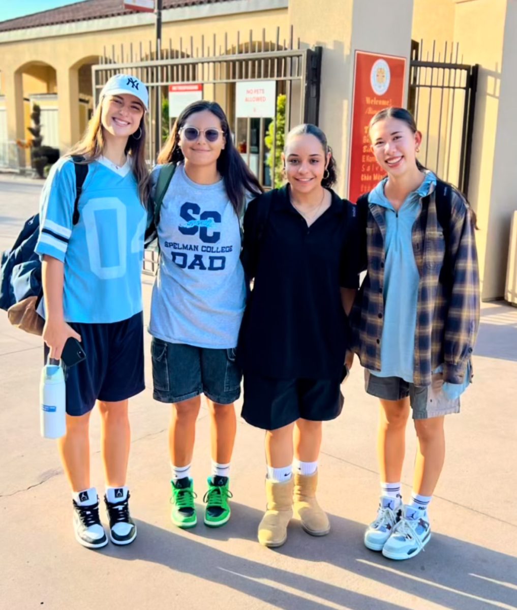 Cathedral Catholic students dressing up for Adam Sandler day in spirit week 2025
